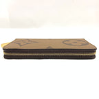 Louis Vuitton Giant Monogram Reverse Zippy Wallet Zip Around Brown — view 6