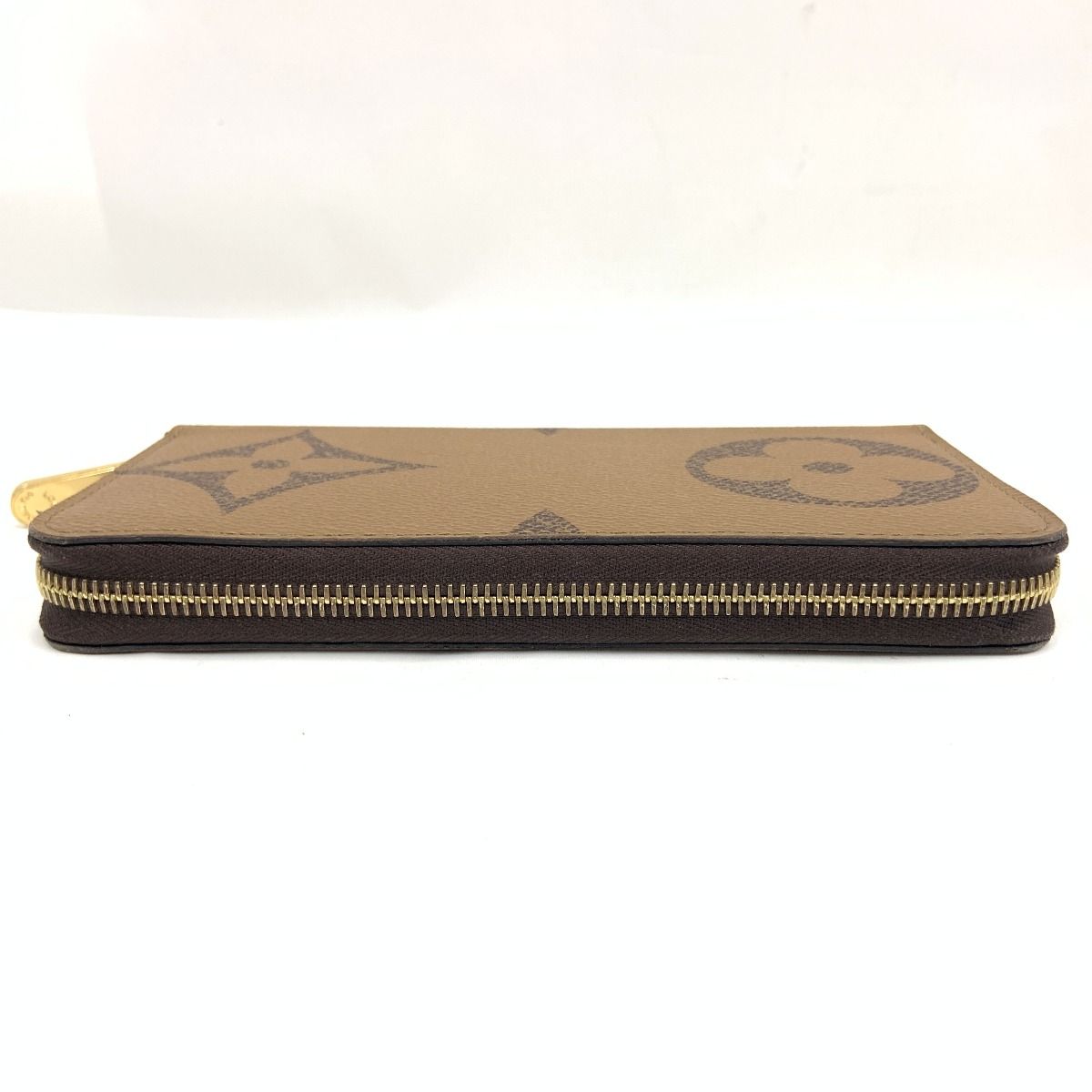 Louis Vuitton Giant Monogram Reverse Zippy Wallet Zip Around Brown — view 6