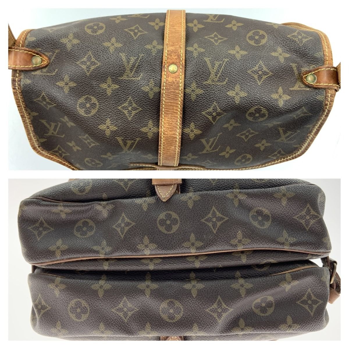 Louis Vuitton Monogram Saumur Shoulder Bag Brown — view 3