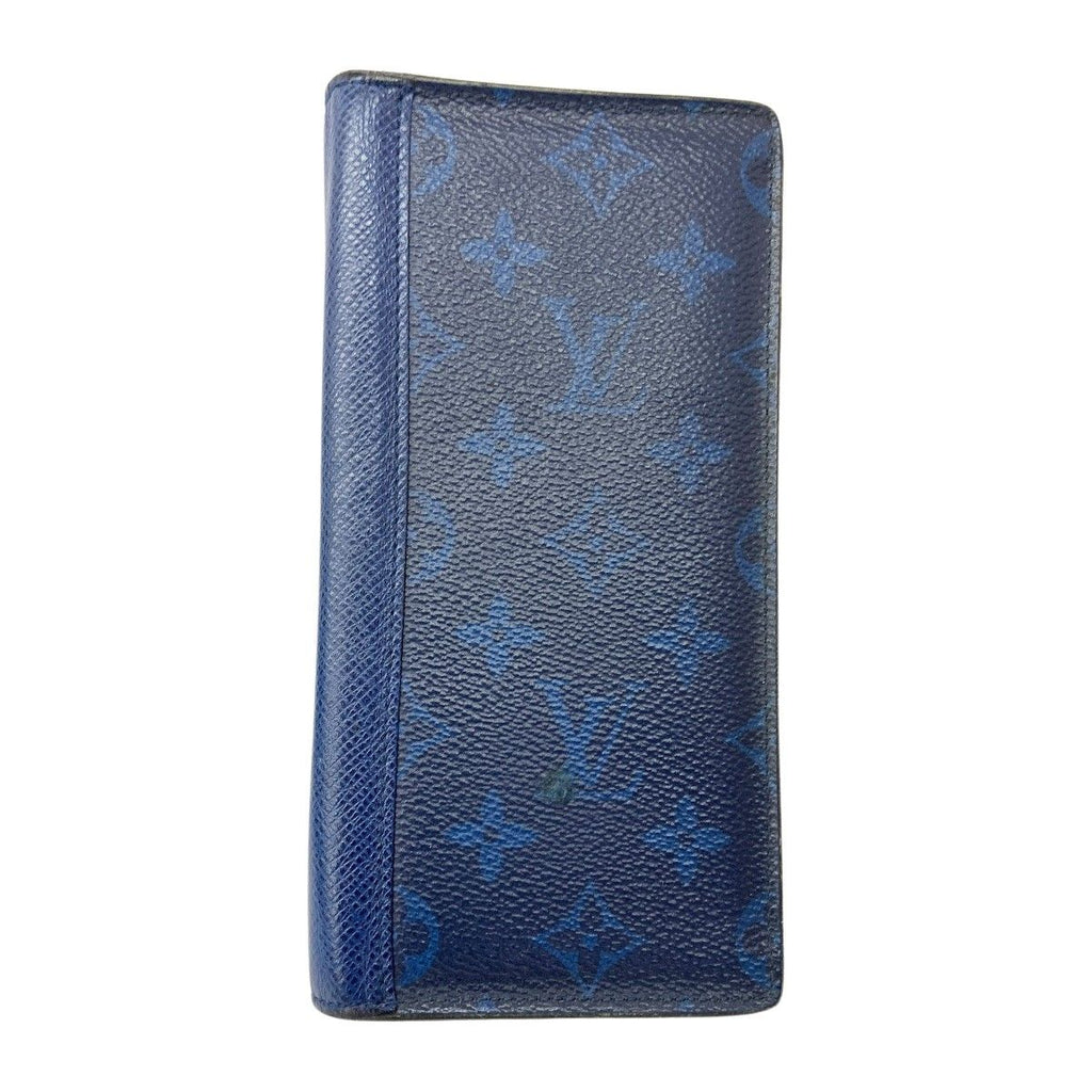 Louis Vuitton Taigarama Portefeuille Brazza Bifold Wallet Navy — view 2