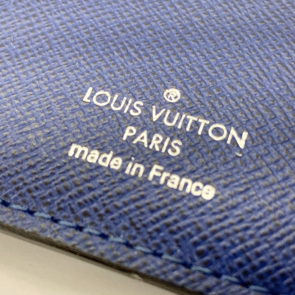Louis Vuitton Taigarama Portefeuille Brazza Bifold Wallet Navy — view 7