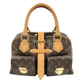 Louis Vuitton Monogram Manhattan GM Handbag Brown