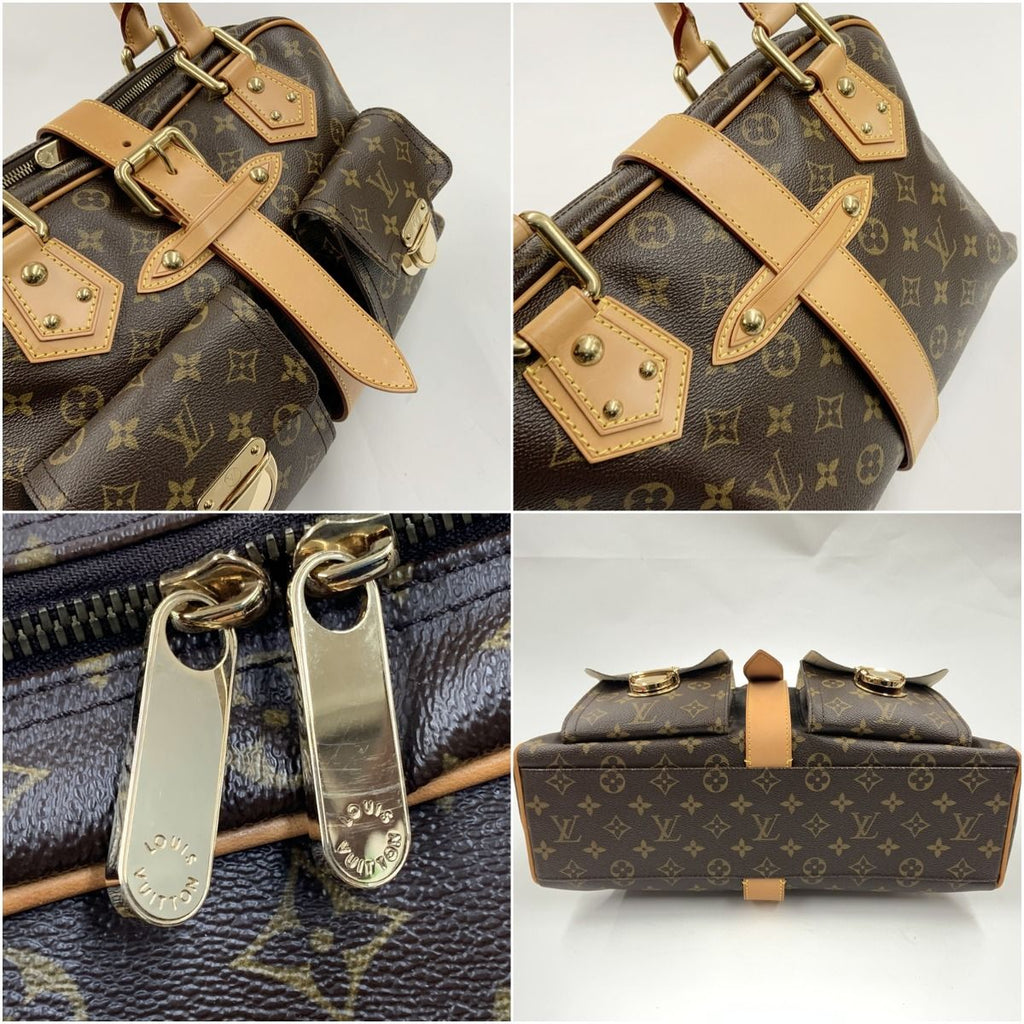 Louis Vuitton Monogram Manhattan GM Handbag Brown — view 3