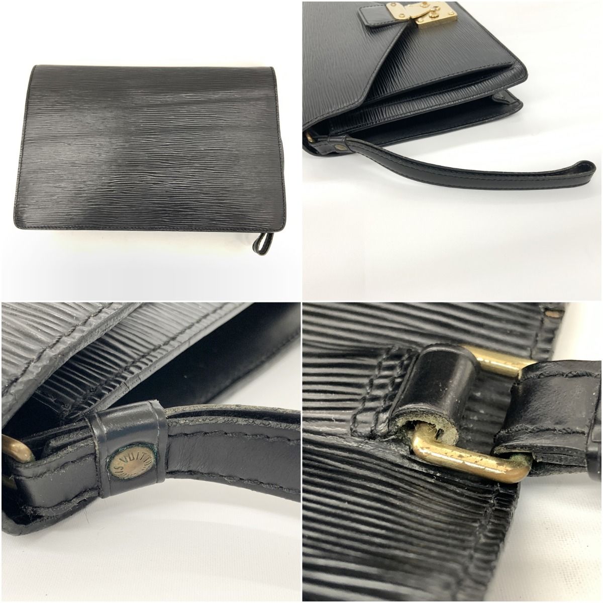 Louis Vuitton Epi Pochette Sellier Dragonne Second Bag Black — view 2