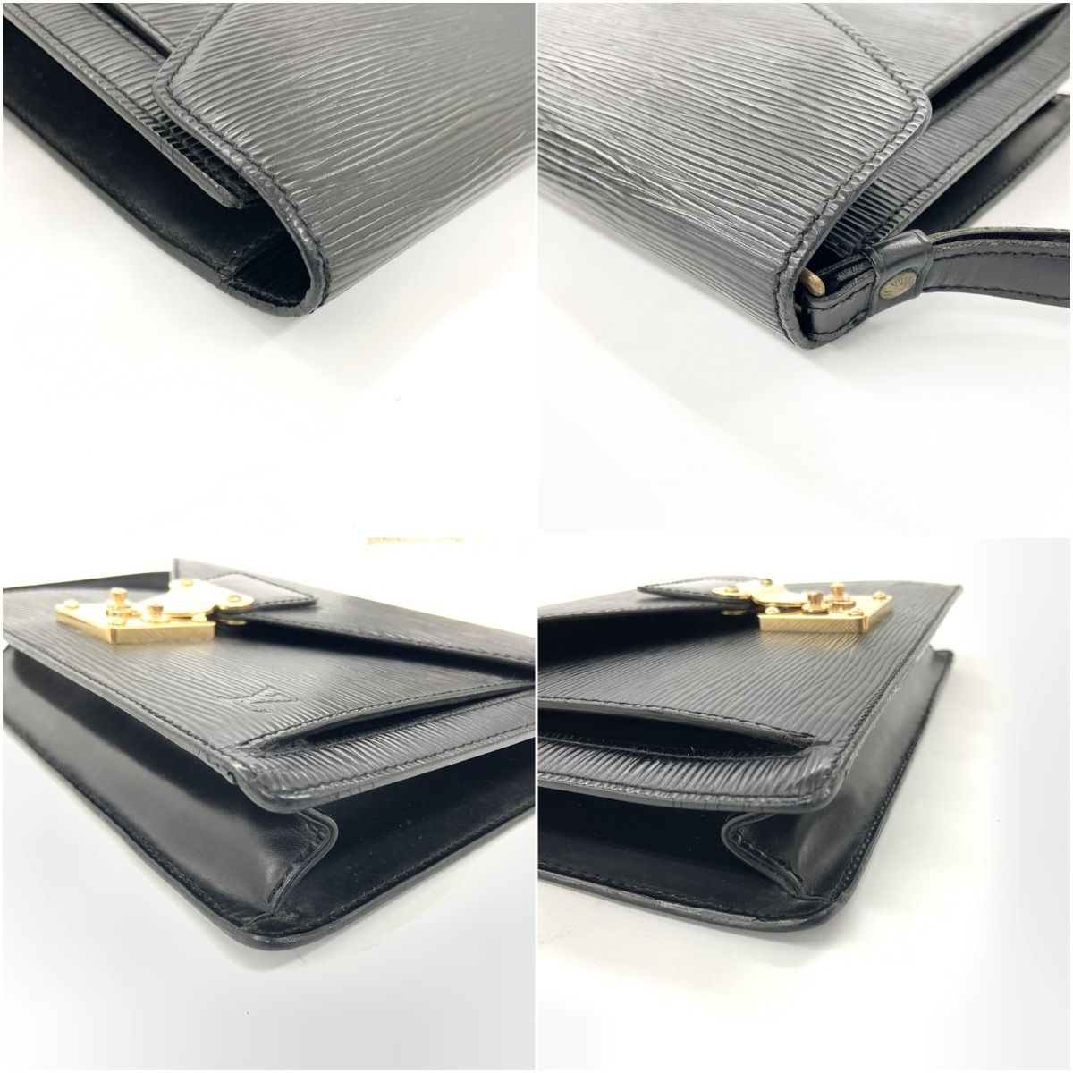 Louis Vuitton Epi Pochette Sellier Dragonne Second Bag Black — view 5