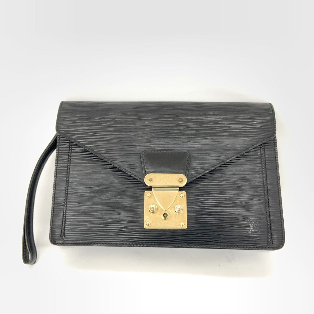 Louis Vuitton Epi Pochette Sellier Dragonne Second Bag Black
