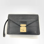Louis Vuitton Epi Pochette Sellier Dragonne Second Bag Black