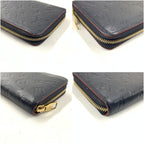 Louis Vuitton Monogram Empreinte Zippy Wallet Zip Around Navy — view 4