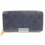 Louis Vuitton Monogram Empreinte Zippy Wallet Zip Around Navy