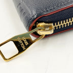 Louis Vuitton Monogram Empreinte Zippy Wallet Zip Around Navy — view 5