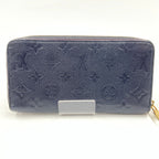 Louis Vuitton Monogram Empreinte Zippy Wallet Zip Around Navy — view 2