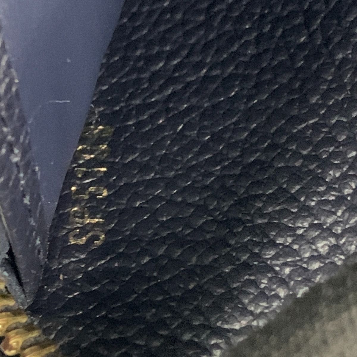 Louis Vuitton Monogram Empreinte Zippy Wallet Zip Around Navy — view 8