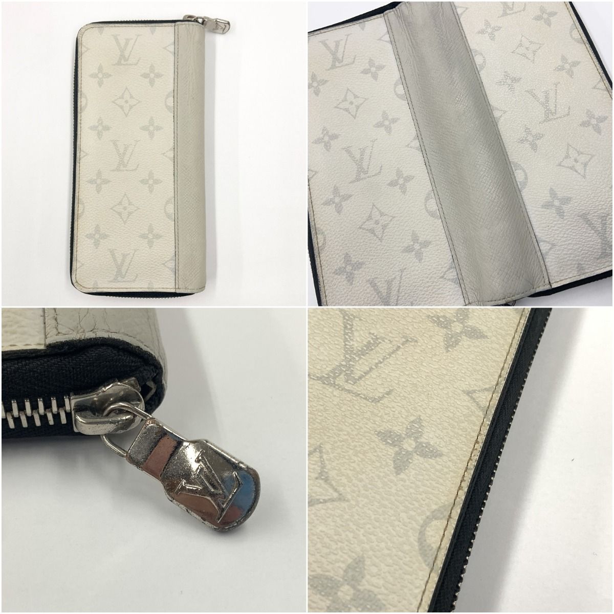 Louis Vuitton Taigarama Zippy Wallet Vertical Zip Around Gray — view 2