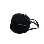 Celine C Macadam Blason Triomphe Pattern Canvas Leather Handbag Drum Bag Black — view 6