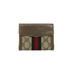Gucci Vintage Sherry Line GG Pattern Logo Leather Bifold Wallet Brown — view 2