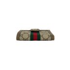 Gucci Vintage Sherry Line GG Pattern Logo Leather Bifold Wallet Brown — view 6