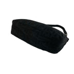 Fendi Vintage Zucca FF Pattern Canvas Leather Shoulder Bag Black — view 8