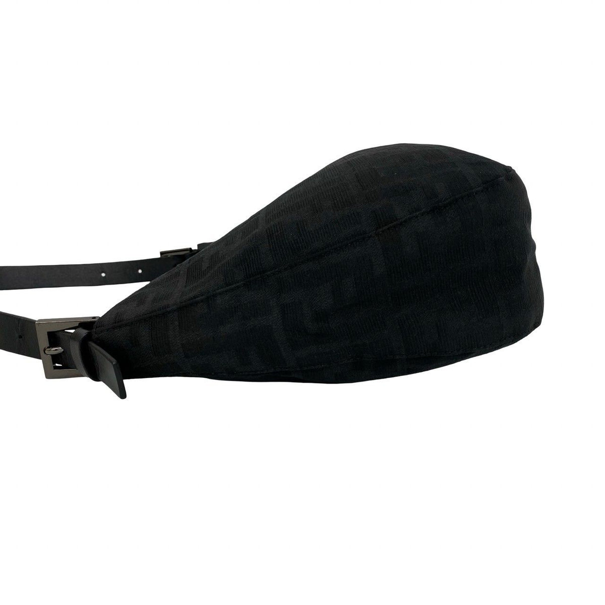 Fendi Vintage Zucca FF Pattern Canvas Leather Shoulder Bag Black — view 5