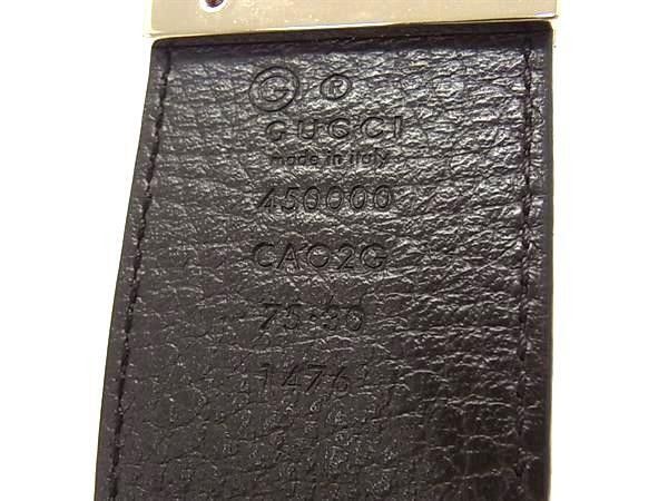 Gucci Belt Interlocking G Reversible Black Brown Leather Gold — view 4