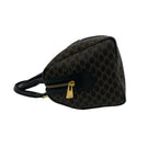 Celine Macadam Blason Pattern Triomphe Leather Mini Boston Bag Brown — view 5