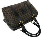 Celine Macadam Blason Pattern Triomphe Leather Mini Boston Bag Brown — view 4