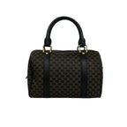 Celine Macadam Blason Pattern Triomphe Leather Mini Boston Bag Brown — view 3