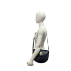 Dior Vintage CD Logo Leather Shoulder Bag Pochette Black — view 2