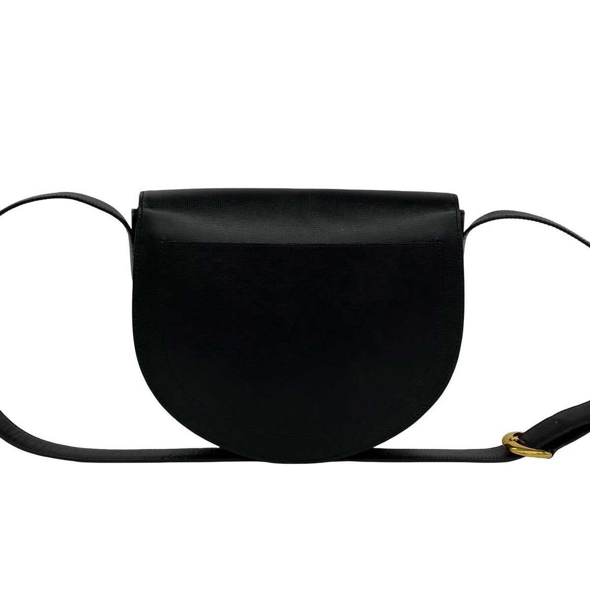 Dior Vintage CD Logo Leather Shoulder Bag Pochette Black — view 3