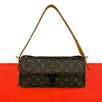 Louis Vuitton Viva-Cite MM Monogram Leather Shoulder Bag Brown