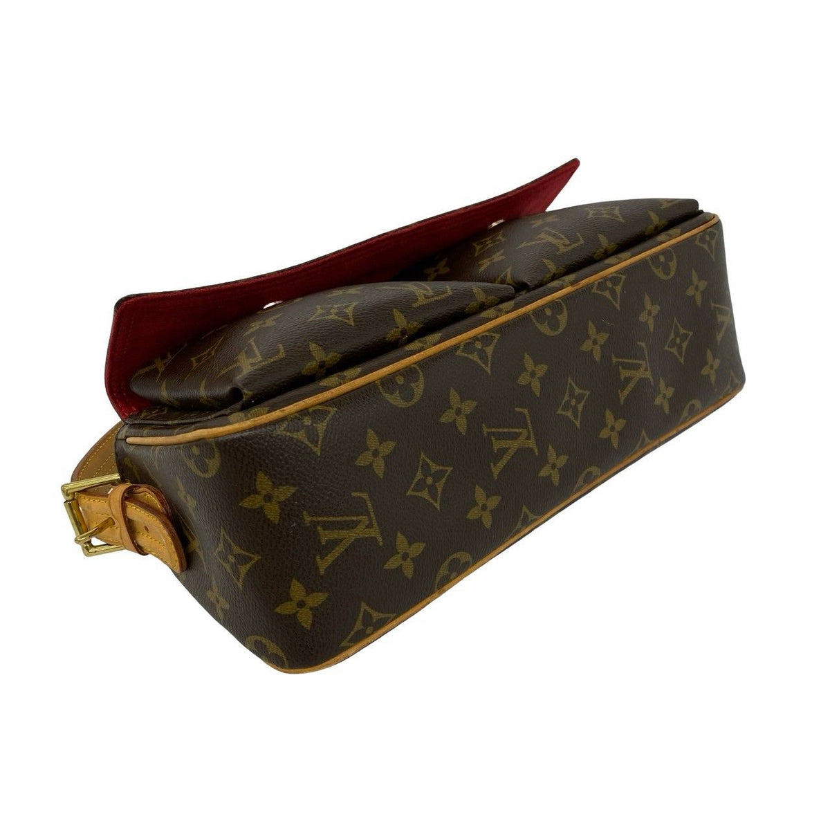 Louis Vuitton Viva-Cite MM Monogram Leather Shoulder Bag Brown — view 7