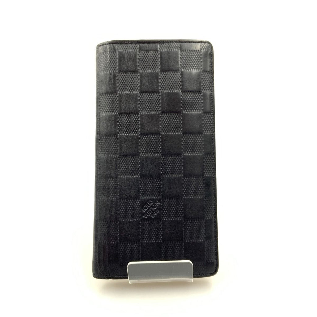 Louis Vuitton Damier Infini Portefeuille Brazza Bifold Wallet Black