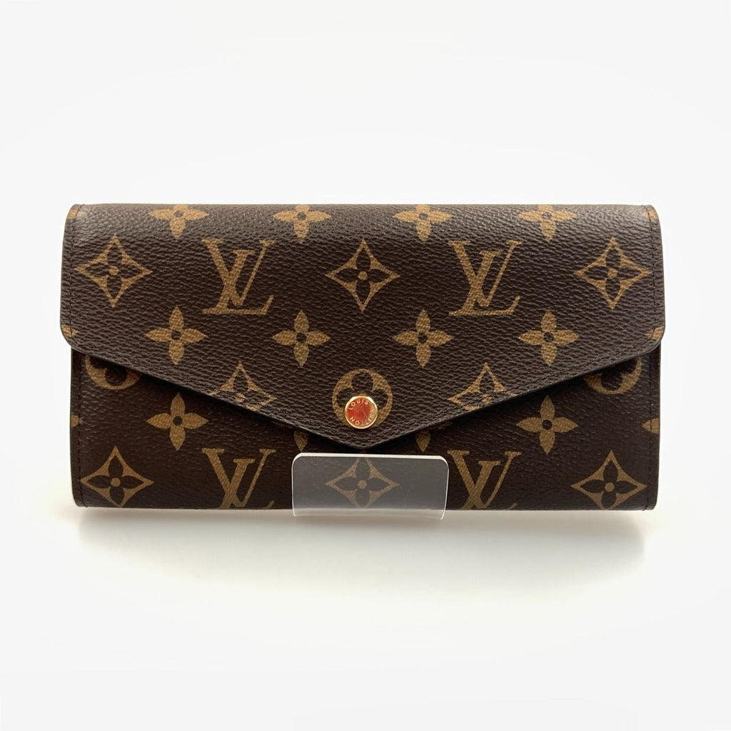 Louis Vuitton Monogram Portefeuille Sarah Bifold Wallet Brown Pink