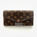Louis Vuitton Monogram Portefeuille Sarah Bifold Wallet Brown Pink