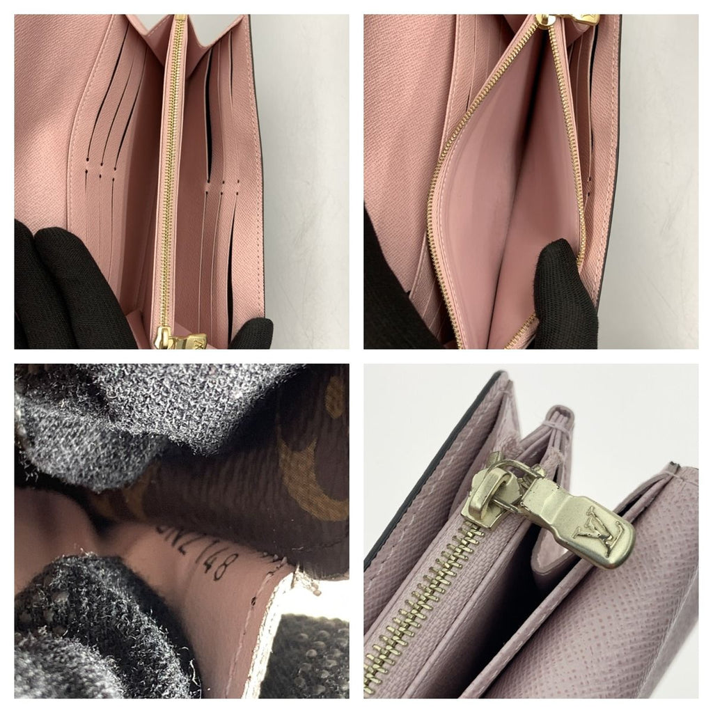 Louis Vuitton Monogram Portefeuille Sarah Bifold Wallet Brown Pink — view 7
