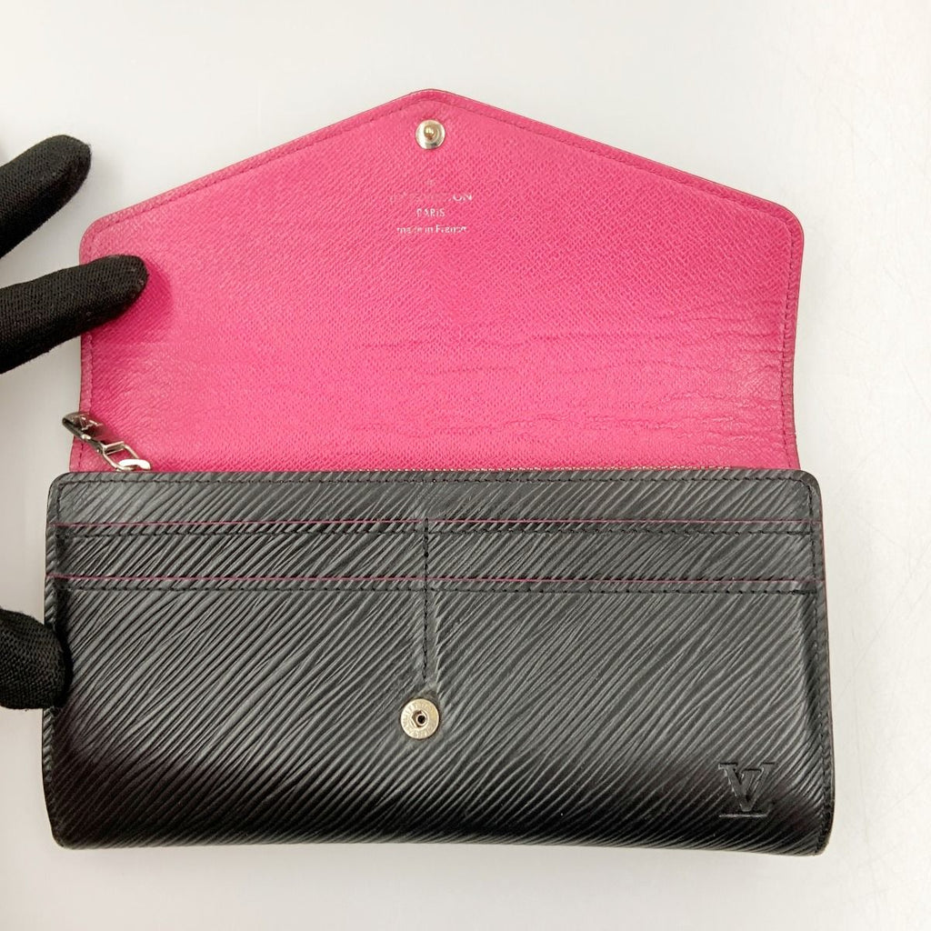 Louis Vuitton Epi Portefeuille Sarah Bifold Wallet Black Pink — view 5