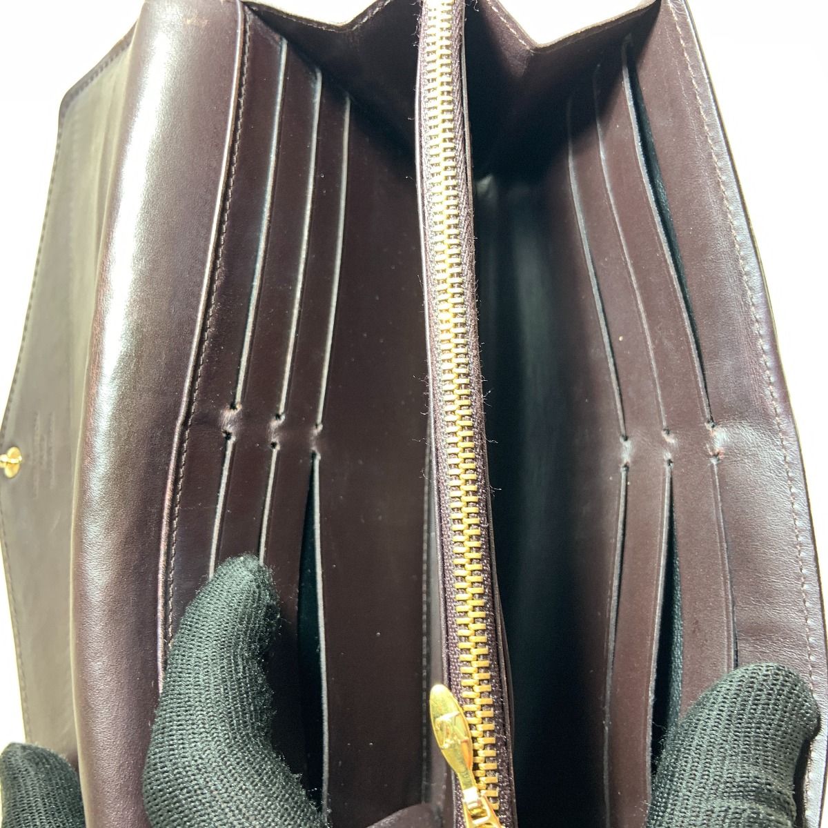 Louis Vuitton Monogram Vernis Portefeuille Sarah Bifold Wallet Purple — view 7