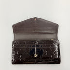 Louis Vuitton Monogram Vernis Portefeuille Sarah Bifold Wallet Purple — view 6