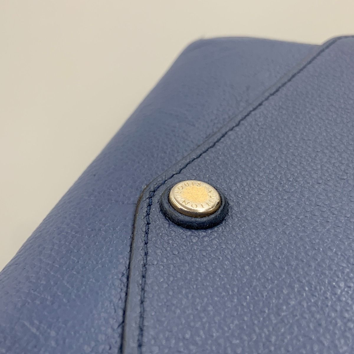 Louis Vuitton Monogram Empreinte Portefeuille Sarah Bifold Wallet Blue — view 4