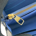 Louis Vuitton Monogram Empreinte Portefeuille Sarah Bifold Wallet Blue — view 7