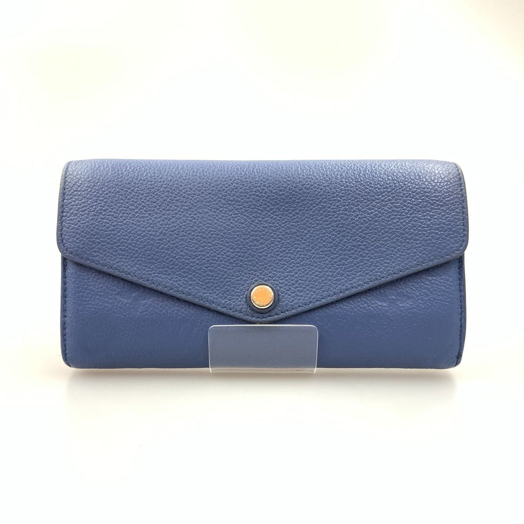 Louis Vuitton Monogram Empreinte Portefeuille Sarah Bifold Wallet Blue