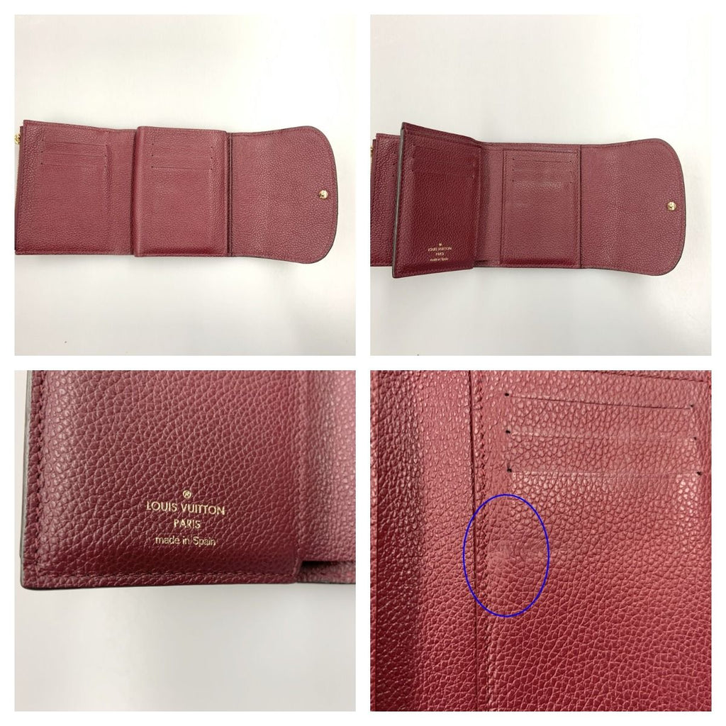 Louis Vuitton Empreinte Portefeuille Marine Trifold Wallet Wine — view 5