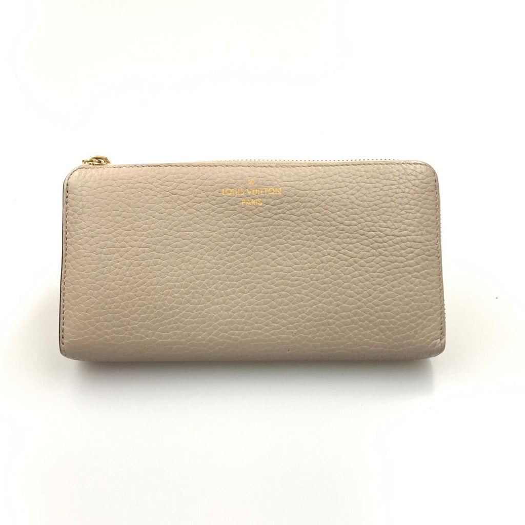 Louis Vuitton Portefeuille Comet L-shaped Zipper Wallet Beige