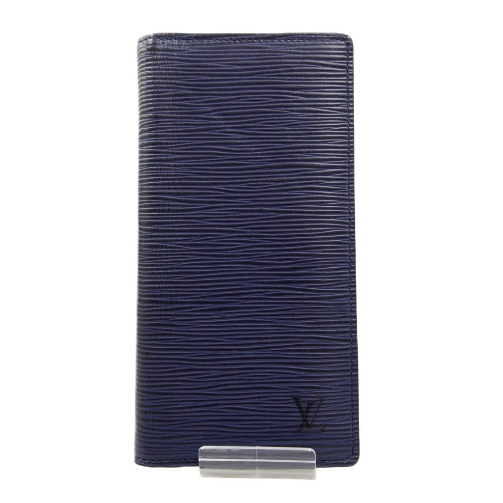 Louis Vuitton Epi Portefeuille Brazza Bifold Wallet Navy