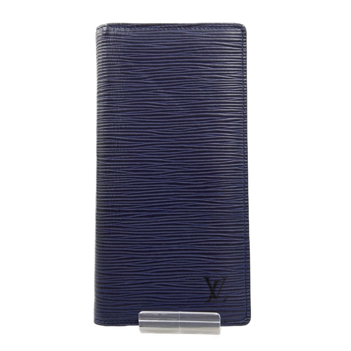 Louis Vuitton Epi Portefeuille Brazza Bifold Wallet Navy