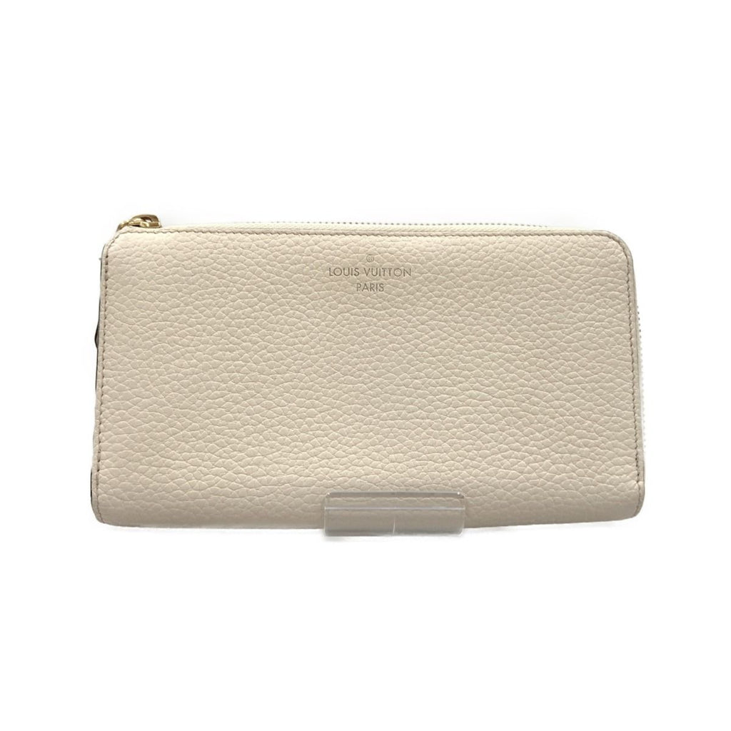 Louis Vuitton Taurillon Portefeuille Comet L Zipper Wallet Ivory