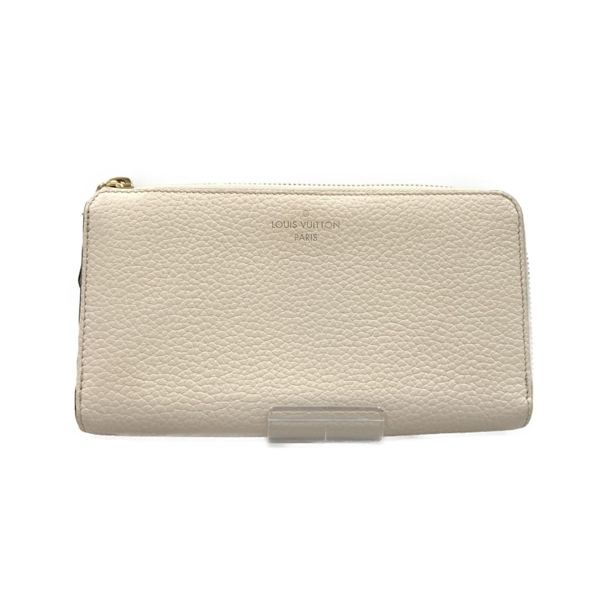 Louis Vuitton Taurillon Portefeuille Comet L Zipper Wallet Ivory