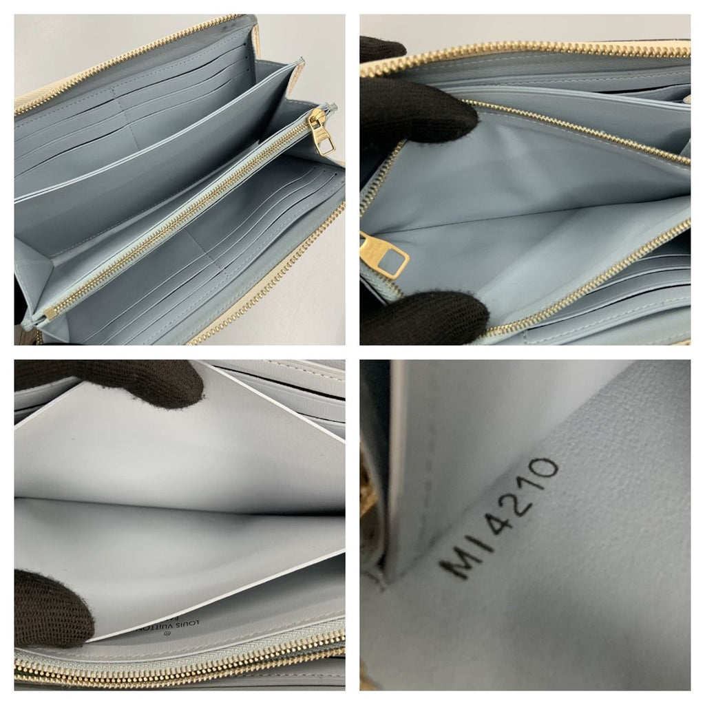 Louis Vuitton Taurillon Portefeuille Comet L Zipper Wallet Ivory — view 5