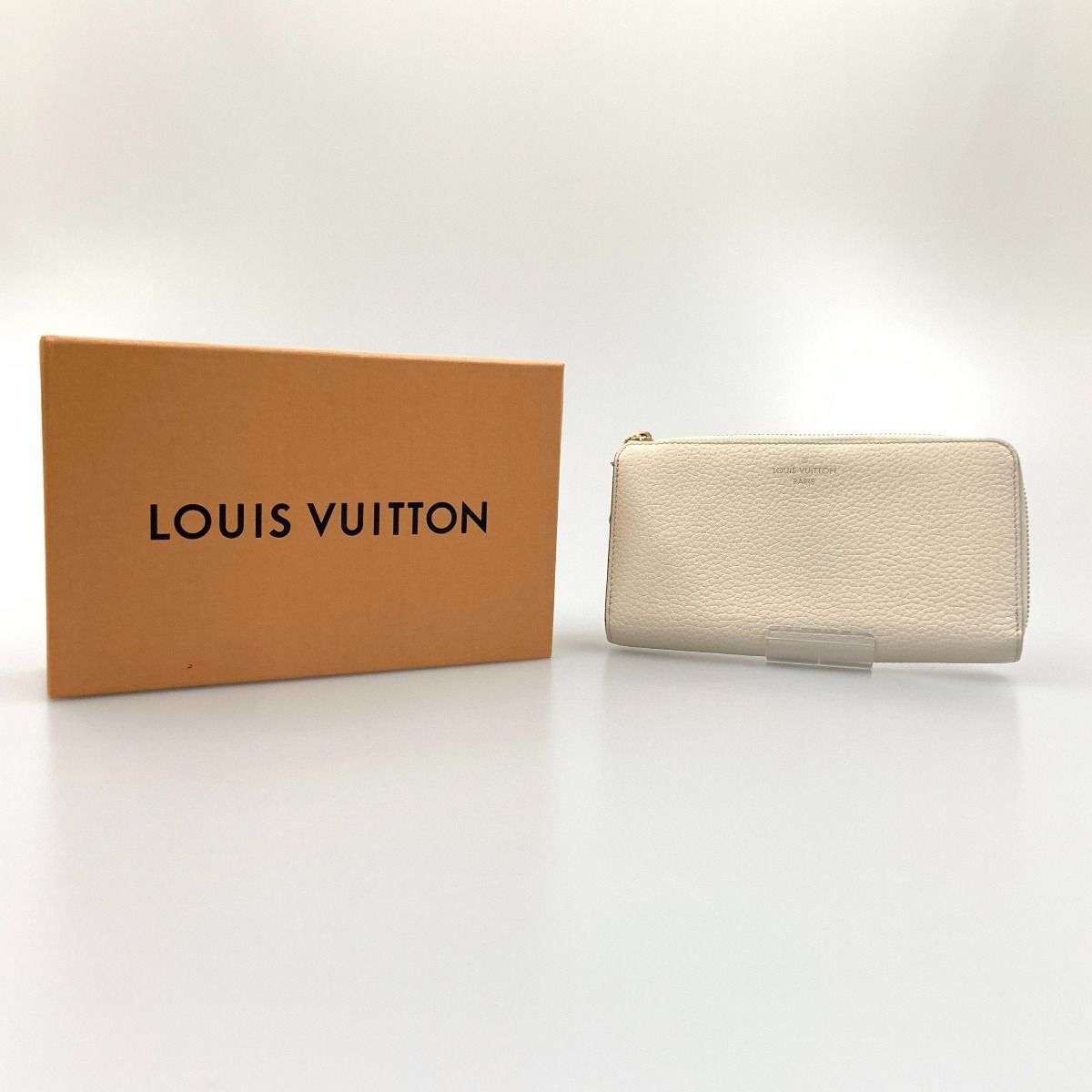Louis Vuitton Taurillon Portefeuille Comet L Zipper Wallet Ivory — view 6