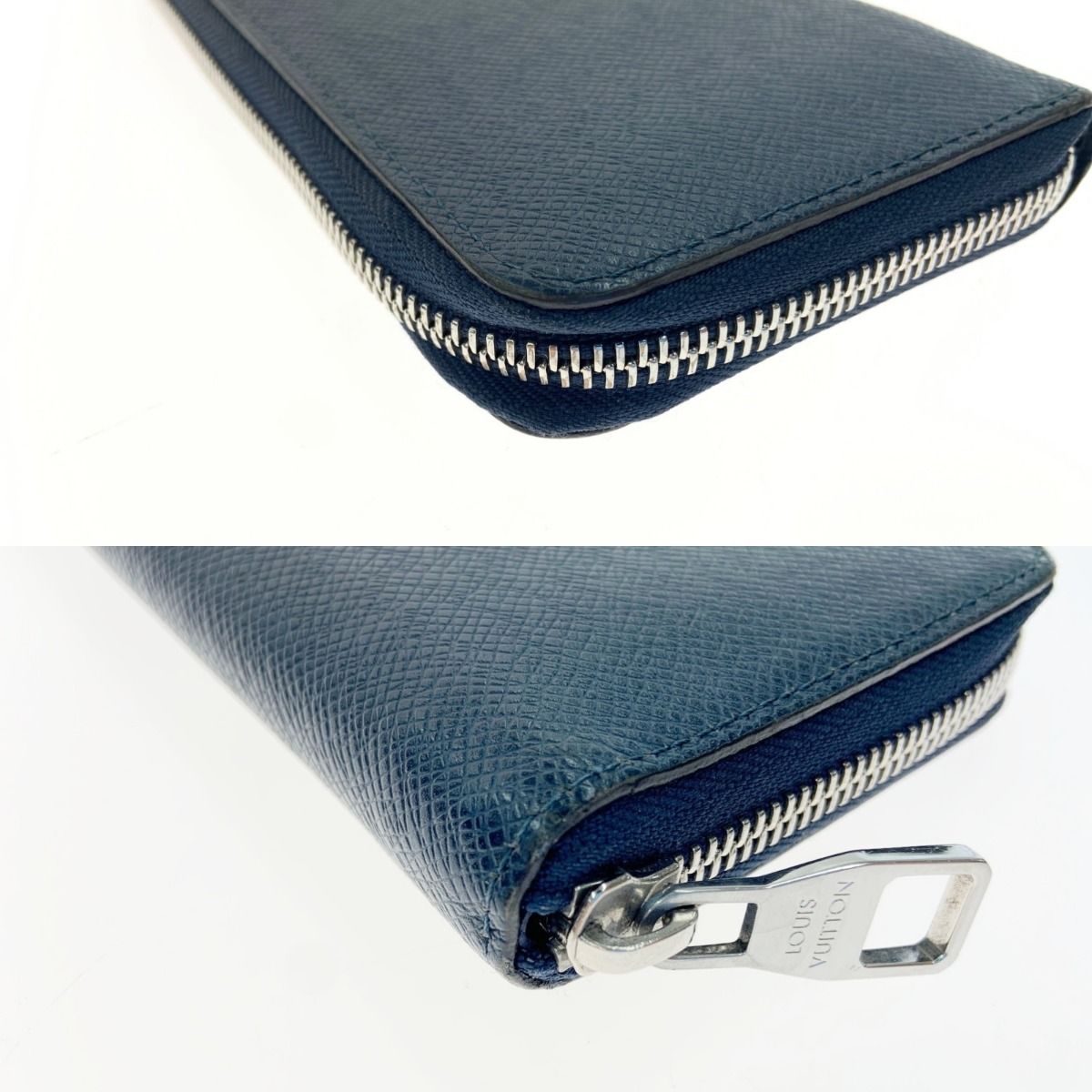 Louis Vuitton Taiga Zippy Wallet Vertical Zip Around Navy — view 5