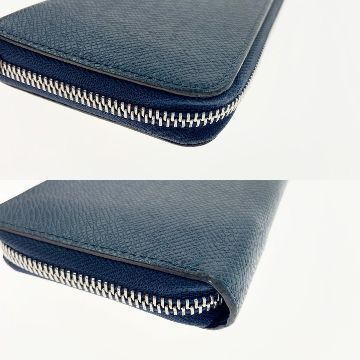 Louis Vuitton Taiga Zippy Wallet Vertical Zip Around Navy — view 4